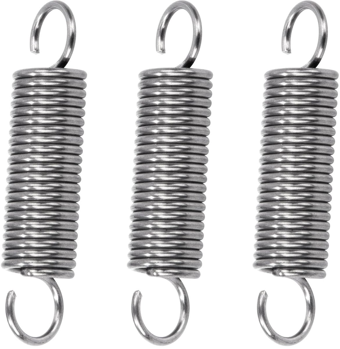 Tension Springs van 35 mm met haakjes, roestvrij staal, 90 graden, 8 mm buitendiameter, 1 mm draaddiameter, veerkracht 2.5 kg, set van 10, ideaal voor diverse toepassingen en projecten