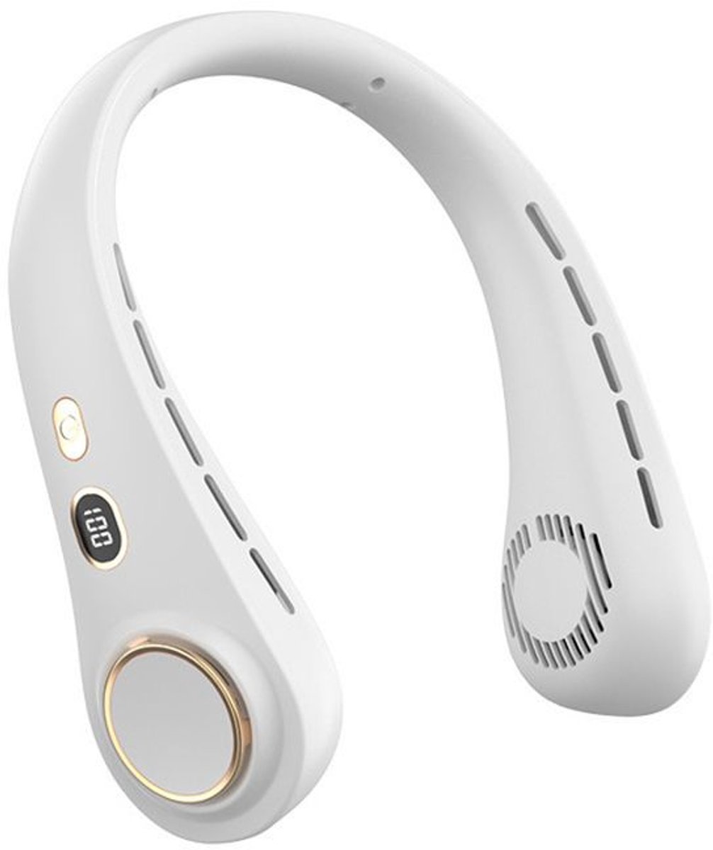 LISM-Draagbare nekventilator, mini handsfree ventilator zonder bladen, 360° luchtstroom rondom, geschikt voor gebruik tijdens het sporten.