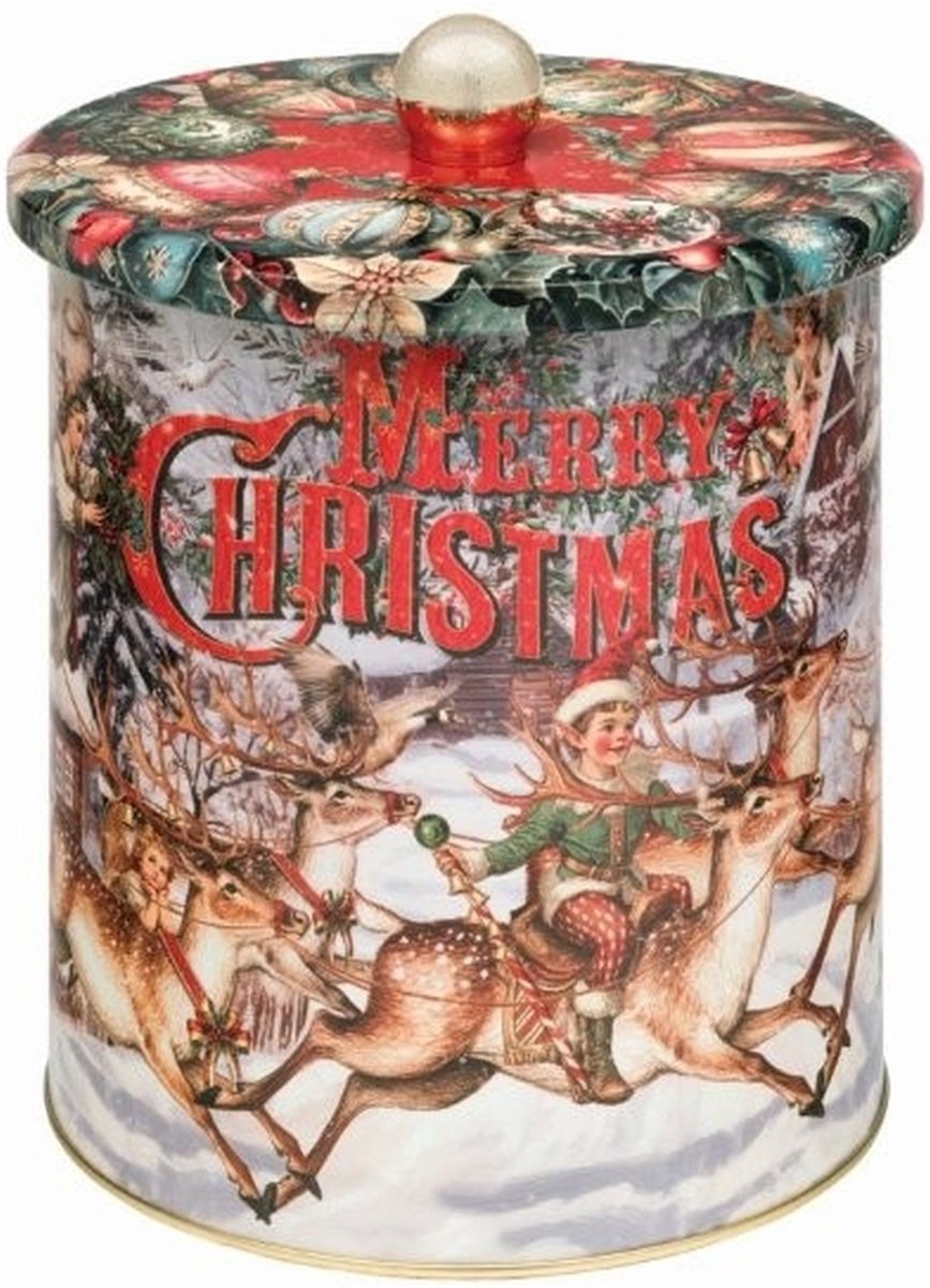 Blik Vintage Christmas Ø16,5x17,5cm