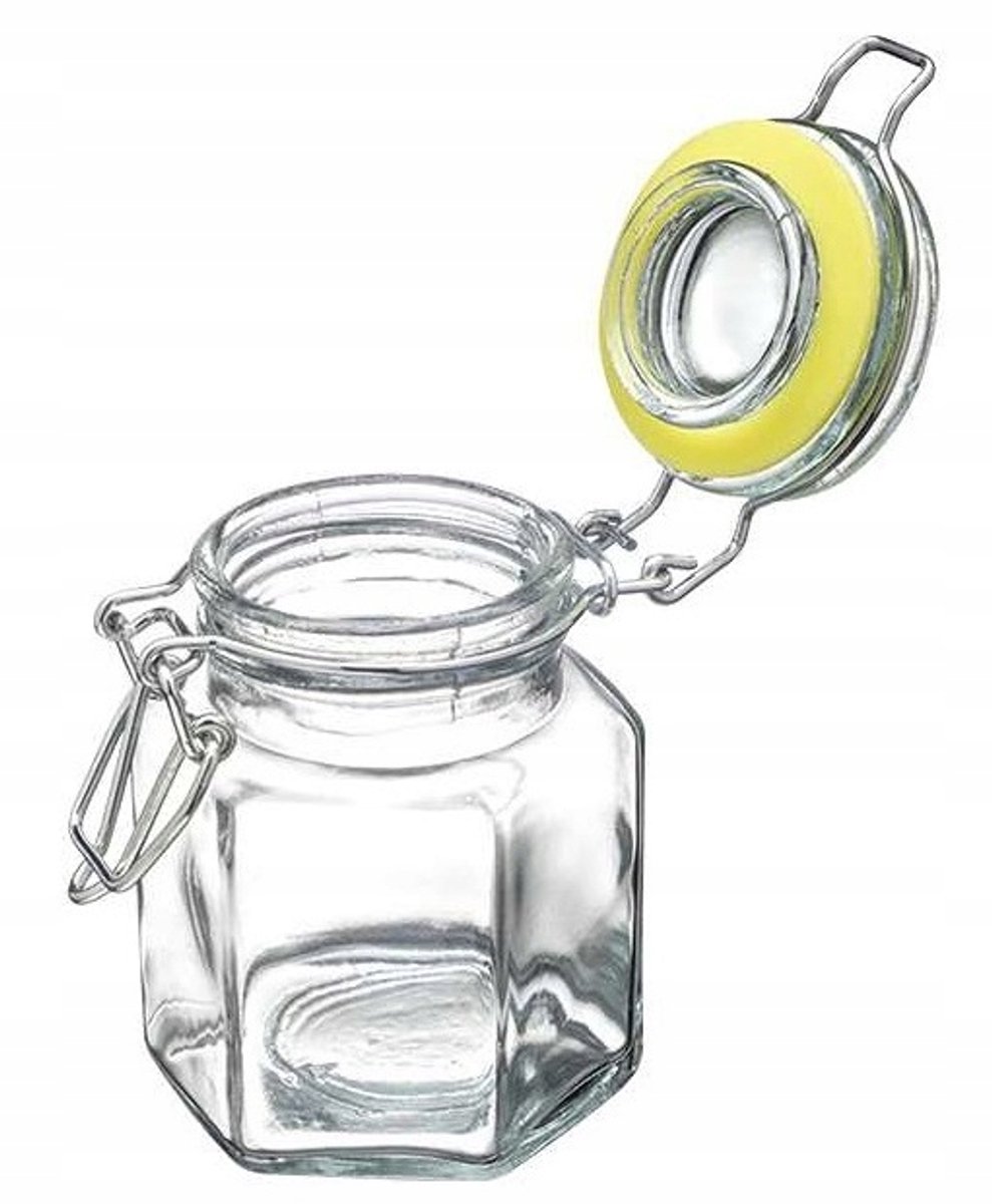 Glazen Pot EDO 100ml met Clipsluiting - Hermetisch en Decoratief