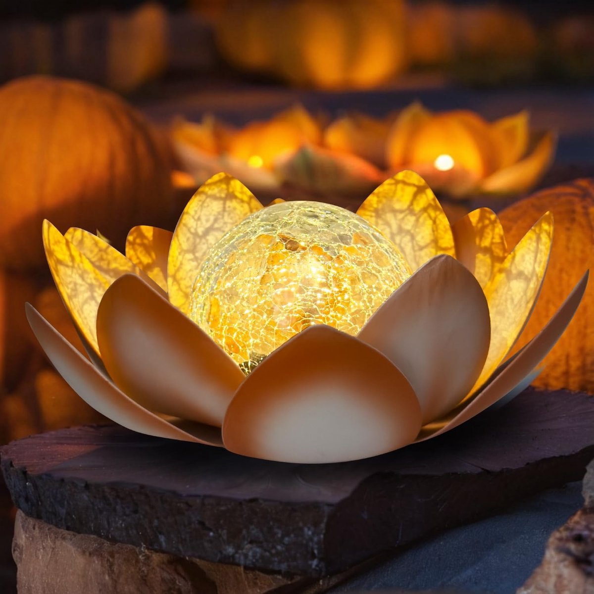Elzusha - Solar Lotus Lamp met Automatische Uitschakeling