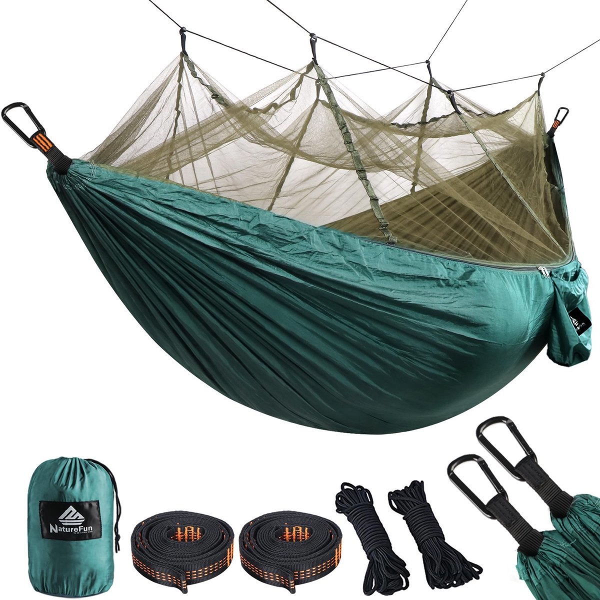 Elzusha - Ultralichte Muggennet voor Camping Hammock met 300 kg Draagvermogen