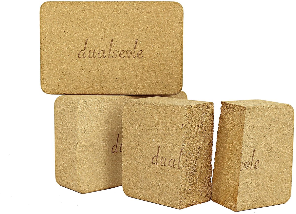 Elzusha - Eco Yoga Block van Natuurlijk Kork, 22.5 x 14.5 x 7 cm