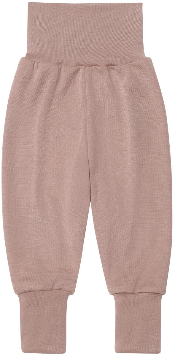 Elzusha - Baby Broek met Hoge Taille - 70% Merinowol en 30% Zijde - Dusty Rose