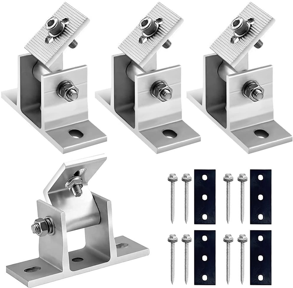 Elzusha- Z-Houder - Verstelbare Beugel - Hoogwaardige Aluminium Legering - Geschikt voor Daken - Eenvoudige Installatie - Maximale Prestaties zonnepanelen - Z-montagebeugel