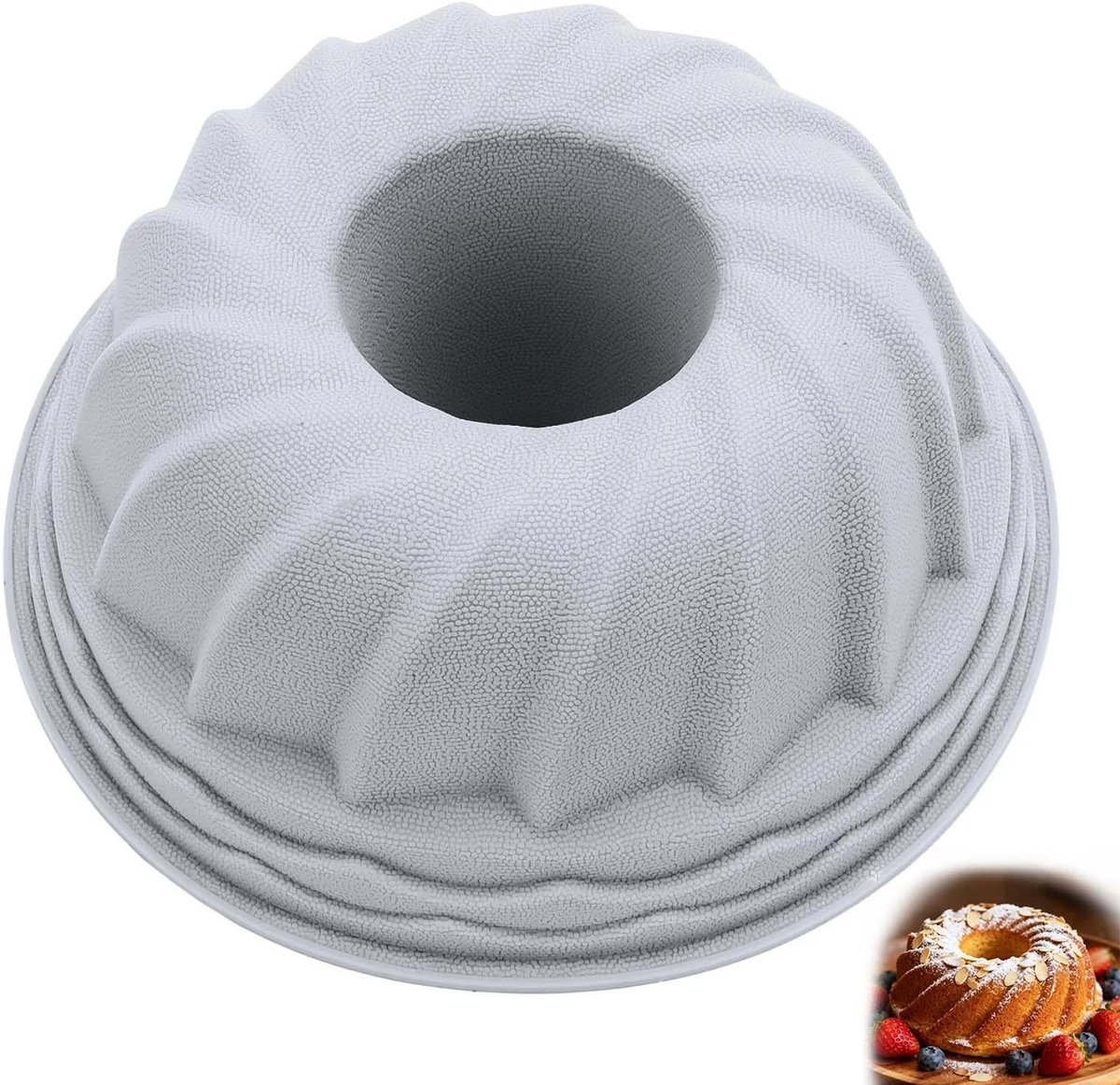 Elzusha - Silicone Bakvorm voor Turbancake 24 cm, Antiaanbaklaag