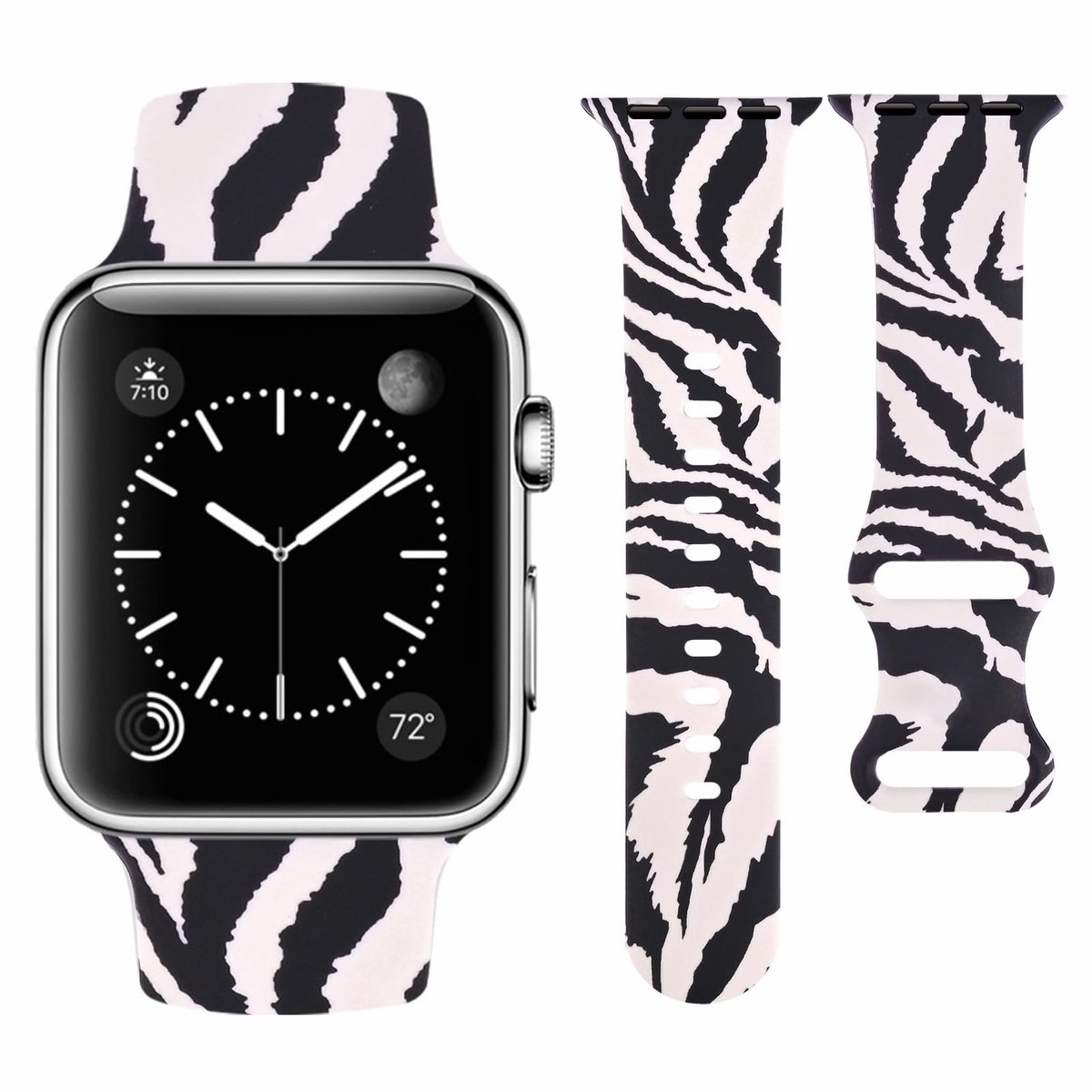 Elzusha - Zachte Leopardenprint Siliconen Horlogeband voor Galaxy Watch 40/44mm