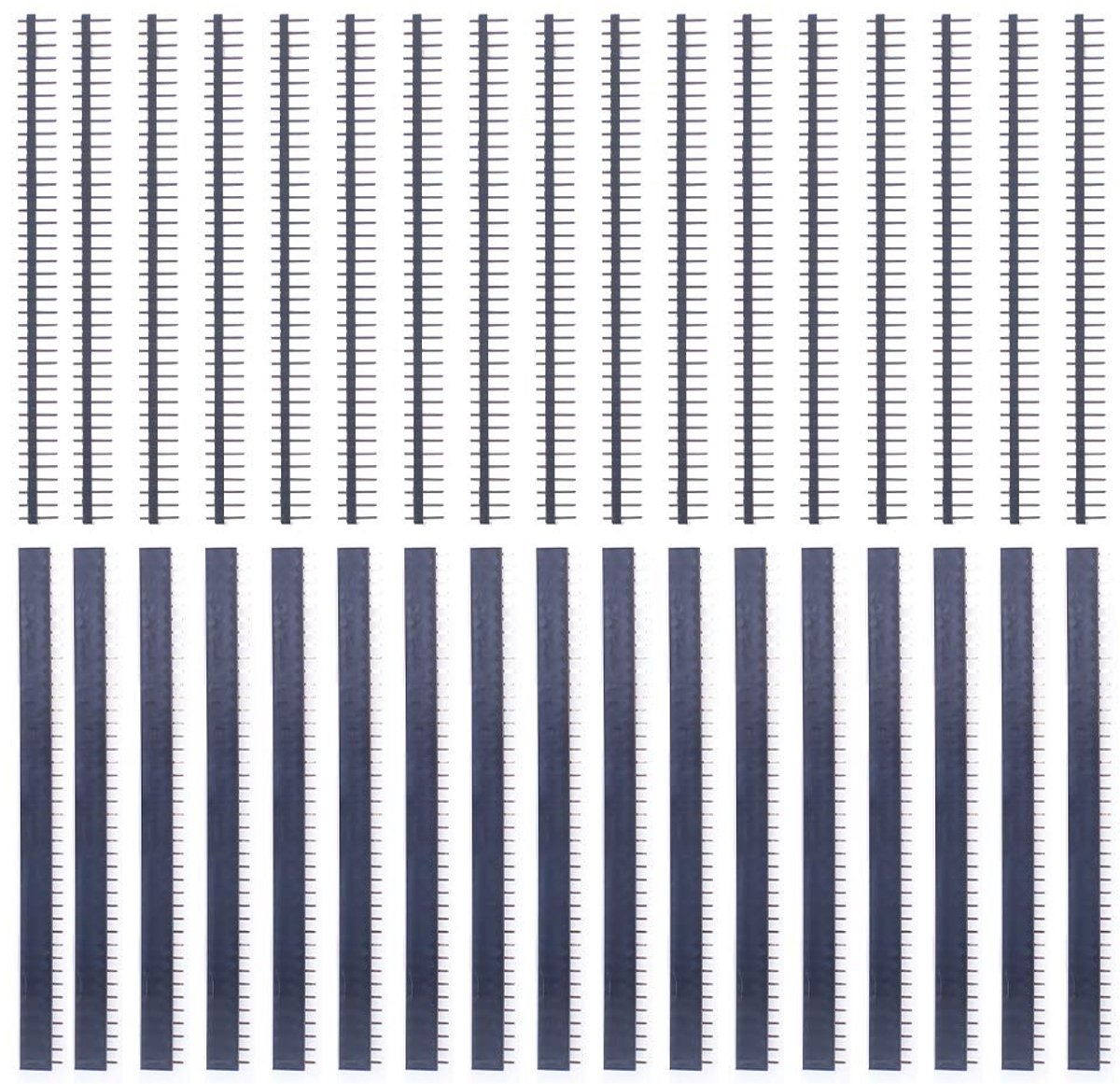 Elzusha - 40 Stuks 2.54mm 40-Pin Header voor Arduino en Raspberry Pi