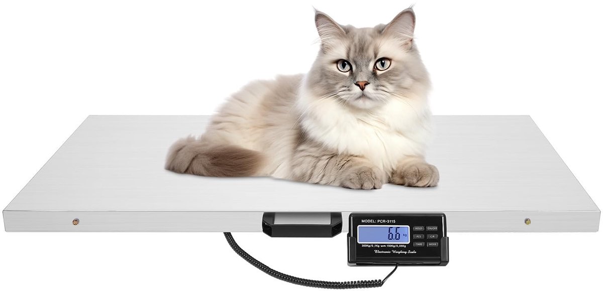 Elzusha - Digitale Dierenweegschaal voor Huisdieren tot 300 kg