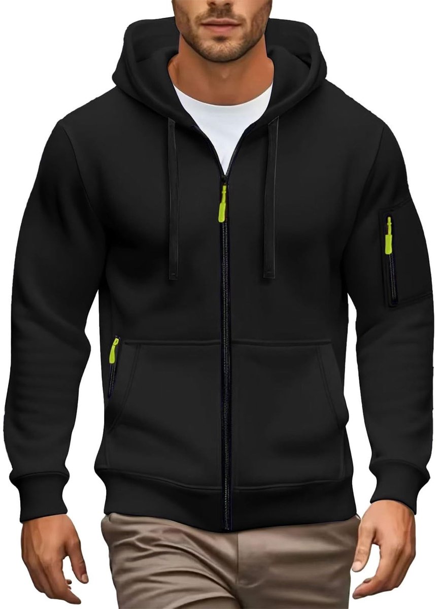 Elzusha - Heren Hoodie voor Herfst en Winter - Warm en Comfortabel Fleece Sweatshirt
