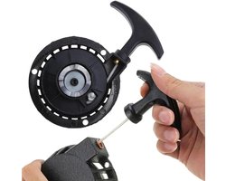 Eenvoudige Trekstarter voor Motoren, Aluminium Trekkoord Starter voor 2-Takt Mini Motoren, Pocket ATV's en Dirt Bikes voor Kinderen