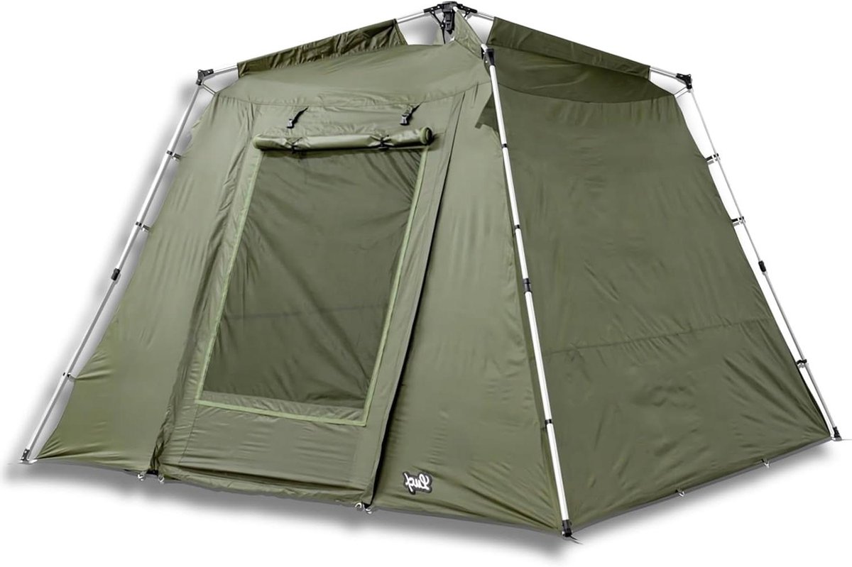 Vistent Bivvy - Kampeertent Outdoor - Vissen en Kamperen - Snelle Opbouw - 250x250x170 cm - Olijfgroen