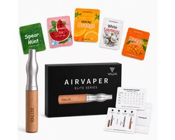 Originele VALUX Airvaper Elite Series - Stoppen met roken - Nicotinevrij alternatief zonder rook of damp - Complete set - 5 smaken - 9 artikelen in verpakking