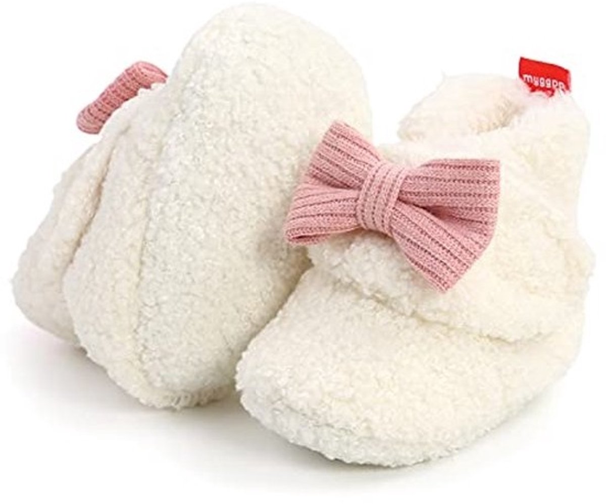 Zachte fleece babyschoenen met gripvaste zolen voor pasgeborenen en peuters