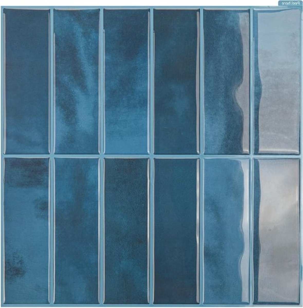 Inovra Plus - Zelfklevende Tegelstickers in Blauw - Decoratieve Muursticker voor Keuken en Badkamer - Set van 10 Vellen (305 x 305 cm)