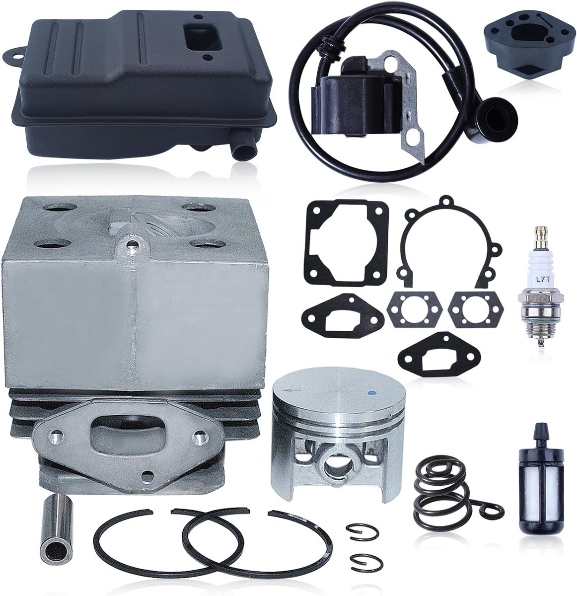 Cylinder Piston Set 46 mm voor Bladblazers, Geschikt voor Stihl SR340 SR400 SR420 en meer, Hoogwaardige Onderdelen voor Tuinonderhoud