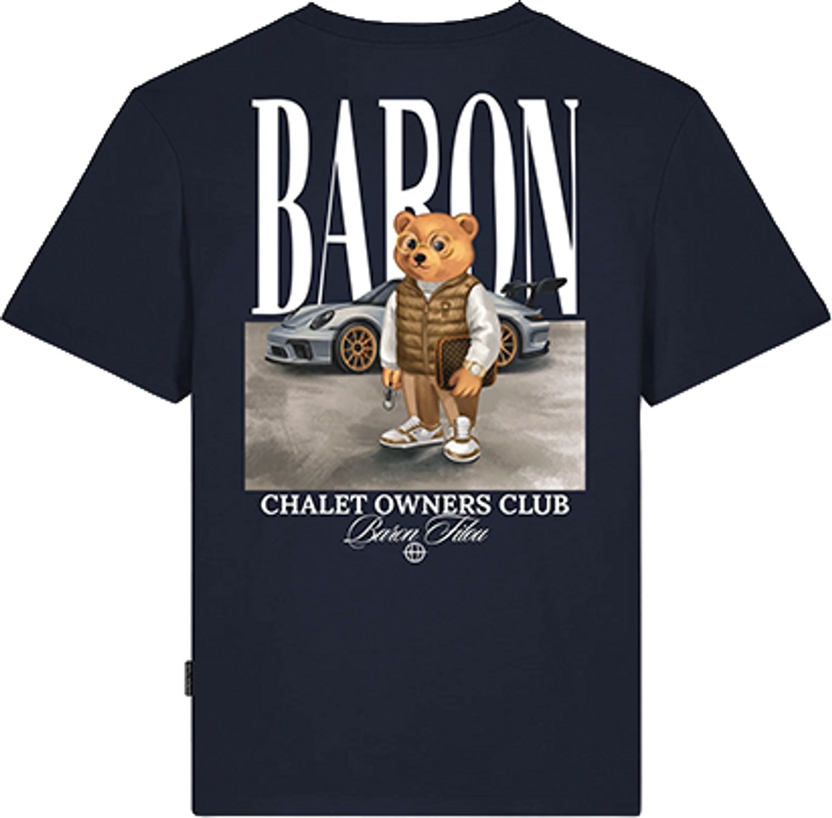 Baron Filou 187 The Urban investor Backprint T-Shirt (Chalet Owners Club)