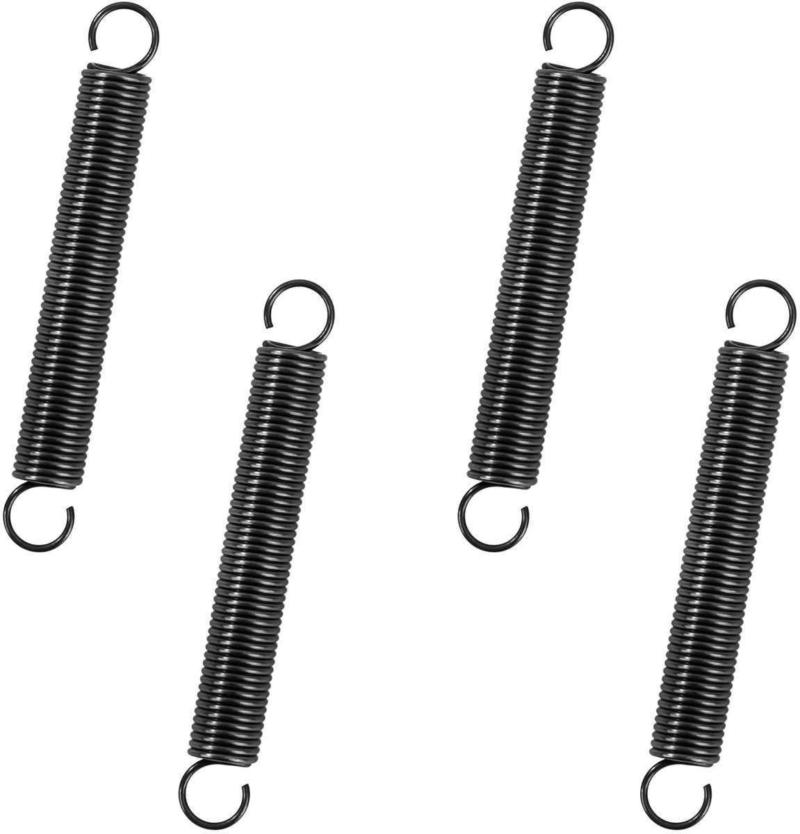 Verlengveren 60 mm, sterke trekveren met haken, pianodraadveer, buitendiameter 8 mm, draaddiameter 0,9 mm, 20 stuks voor diverse toepassingen en projecten