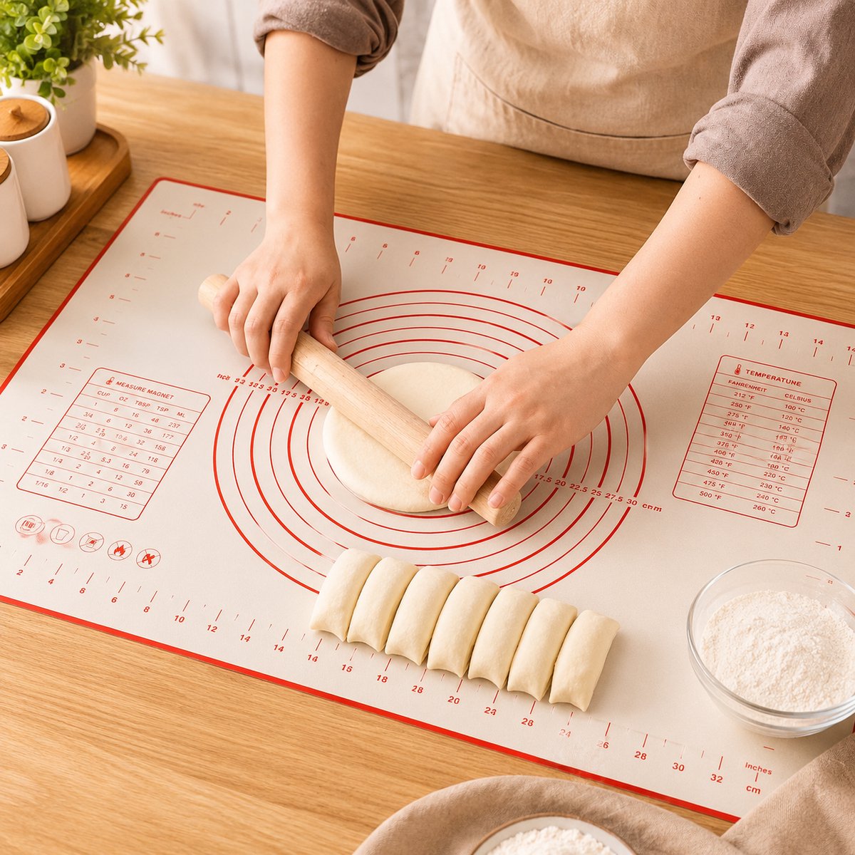merkloos Siliconen Bakmat Kneden Pad Deeg Mat Anti-aanbak voor Pizza Cake Keuken