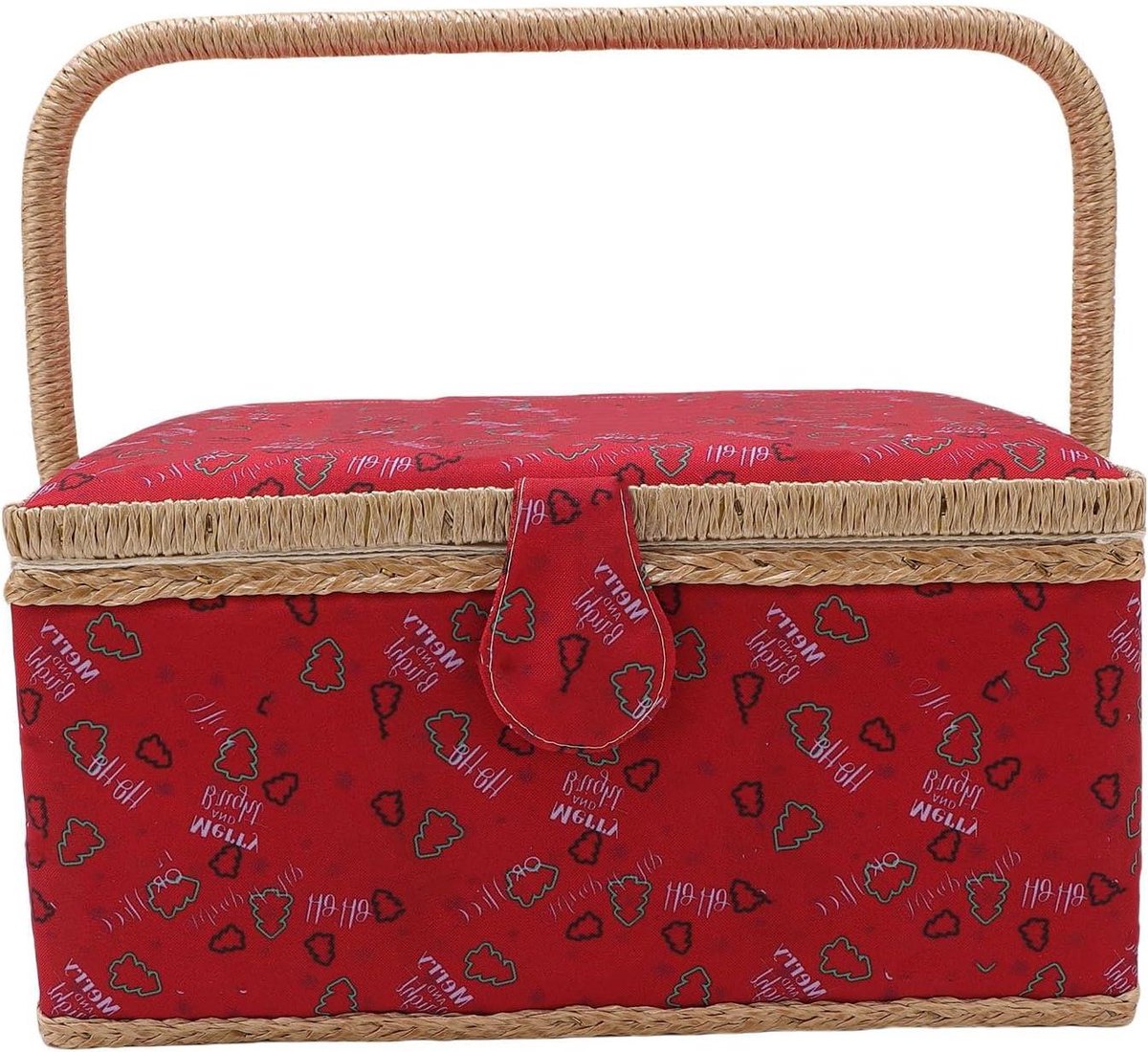 Naaidoos Organizer - Naaimand Vintage - Naaibenodigdheden Opbergen - Grote Capaciteit Lade - 36 x 26 x 17 cm - Blauw
