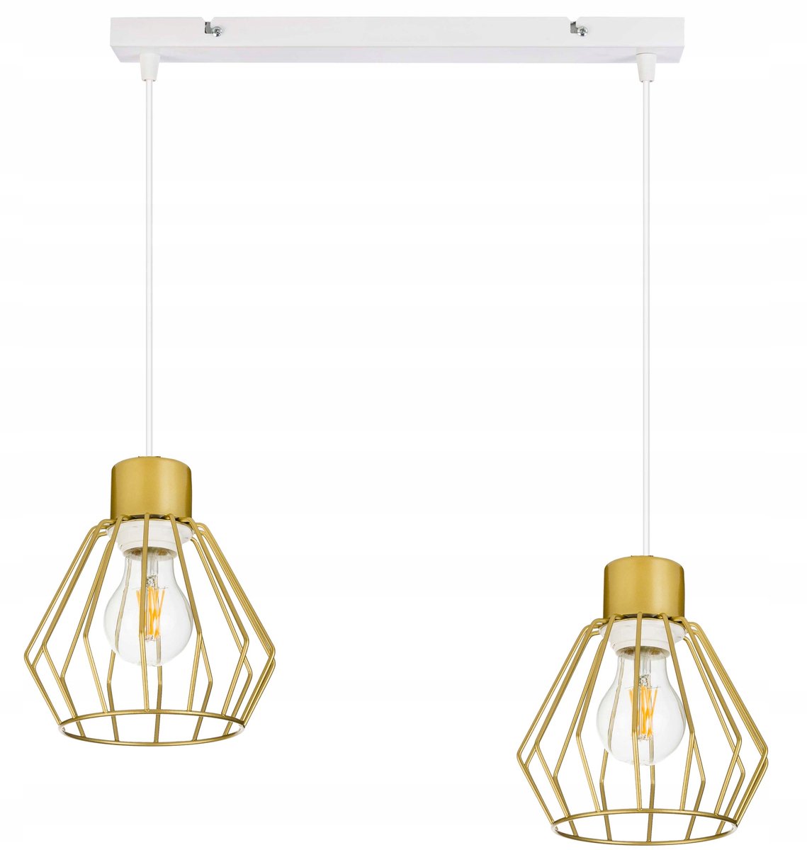 Gouden Draad Hanglamp - 2xE27 - Loft Stijl