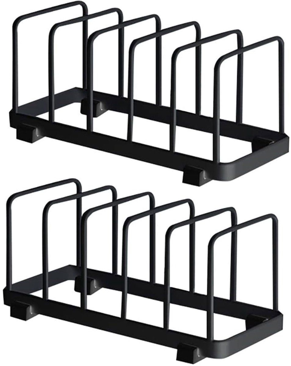 MODFU Afdruiprek Keukenrek 24x10x10 cm – Ruimtebesparende Opbergrek voor Bord en Servies – Praktische Indeling voor Aanrecht en Kast – Stevig Metaal – Zwart