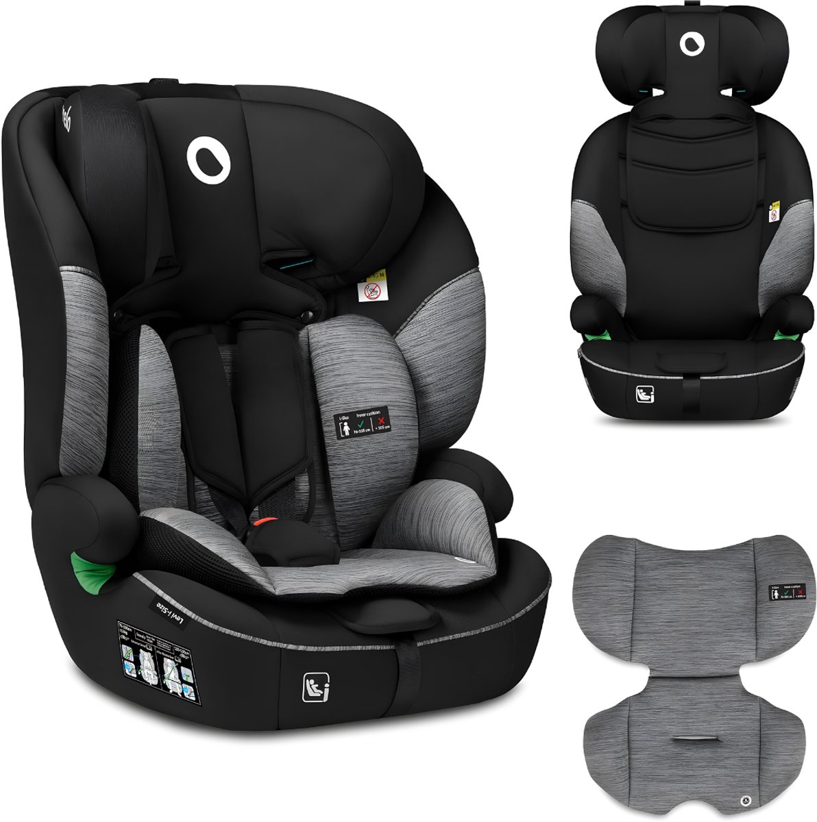 Ploutos® Autostoel - Maximaal Gewicht 36kg - Kinderzitje Auto - Kinderstoel Auto - Zwart - 52cm x 47cm x 58cm