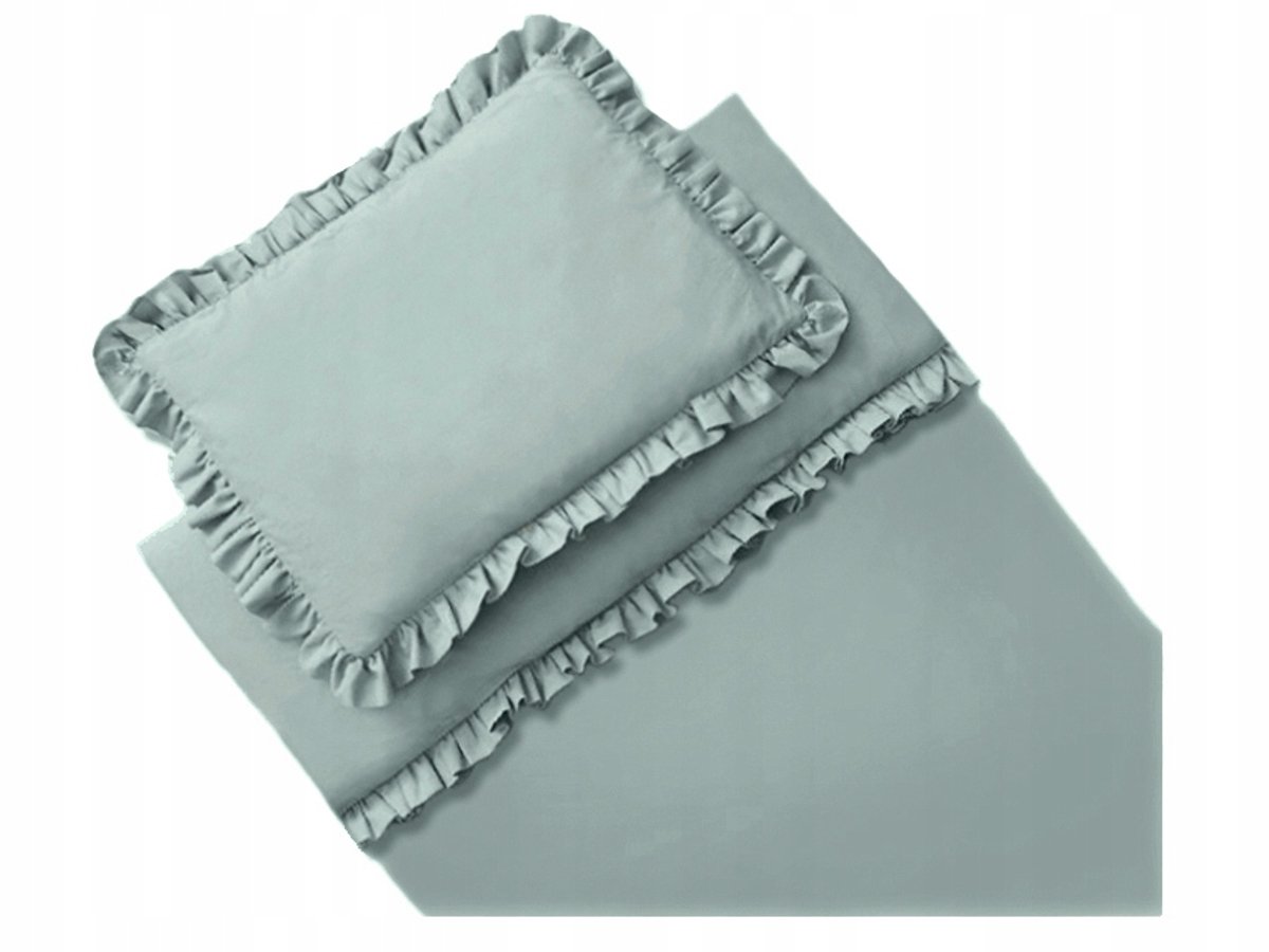 Baby Beddengoed 90x120 cm Katoen met Ruches - Merkloos