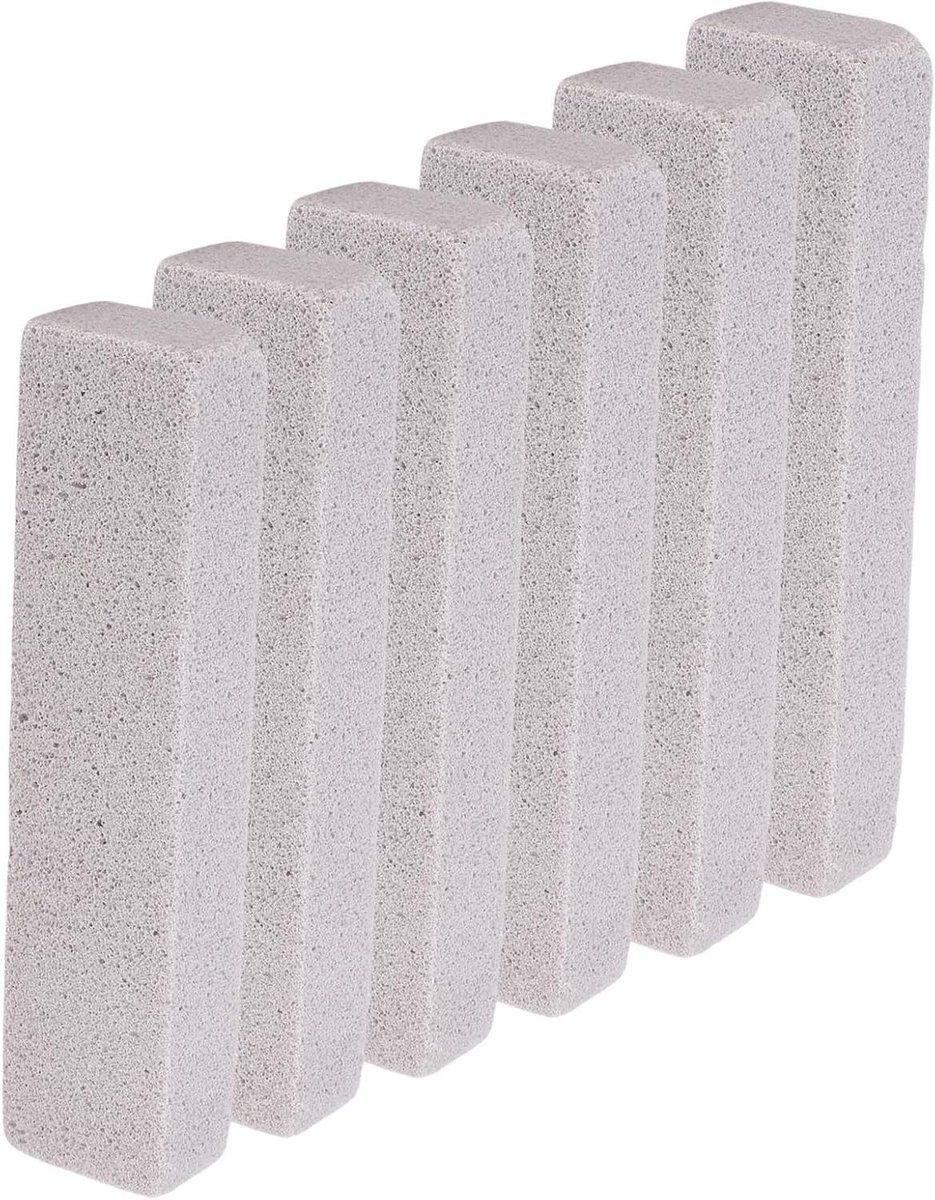 Zwembad puimsteen - Reinigingsblokken - Hardnekkige vlekken verwijderen - Robuust PVC materiaal - 6 stuks - Grijs