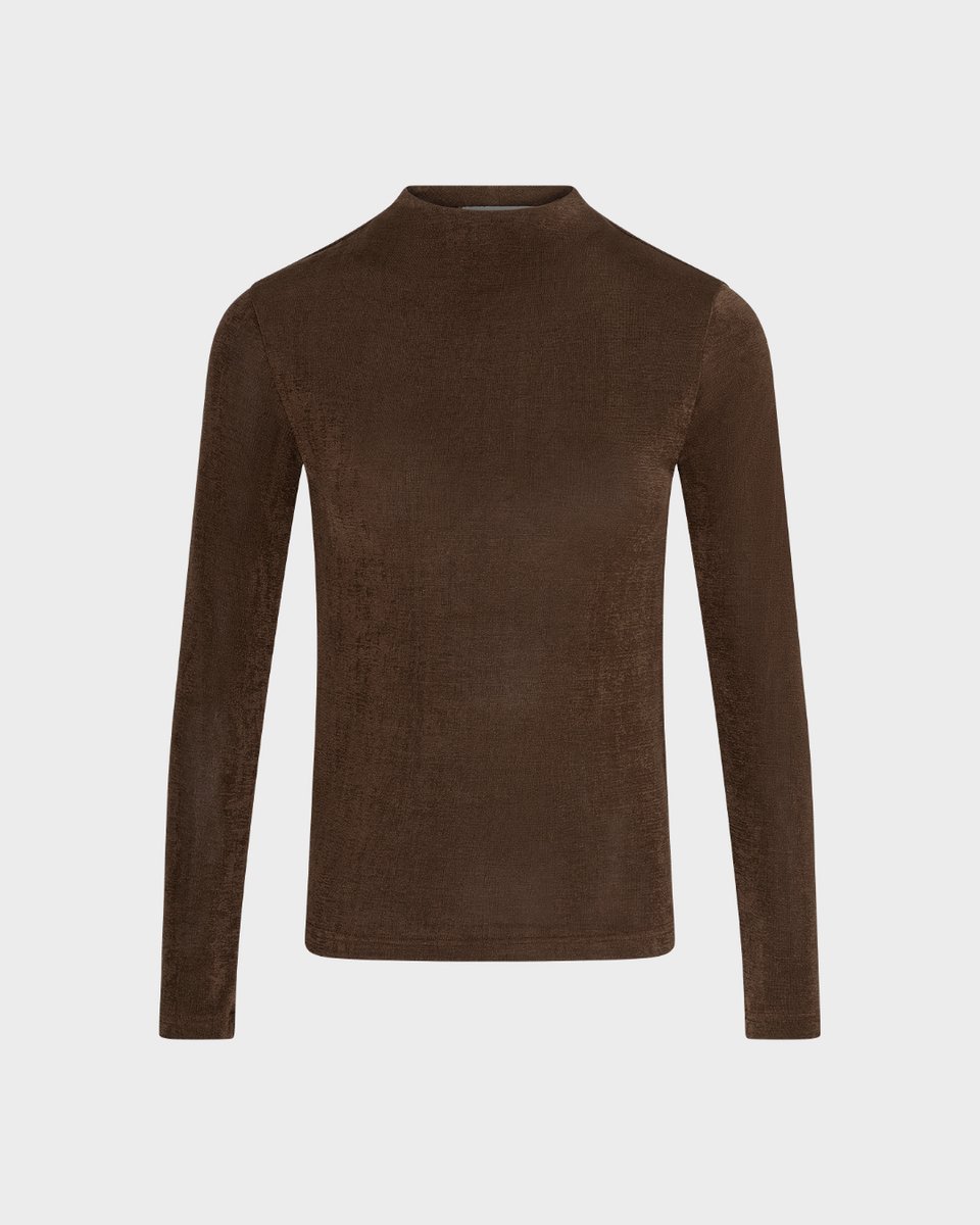 Amaya Amsterdam - Lara Top - High Collar - Brown