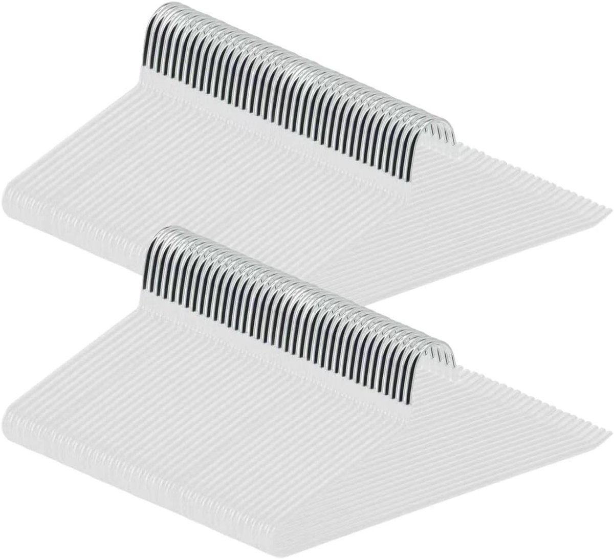 Metalen Broekhangers voor Open Eind Broeken, Set van 80, Ruimtebesparend, Antislip, Eenvoudig te Ophangen, 38 x 13 cm, Wit
