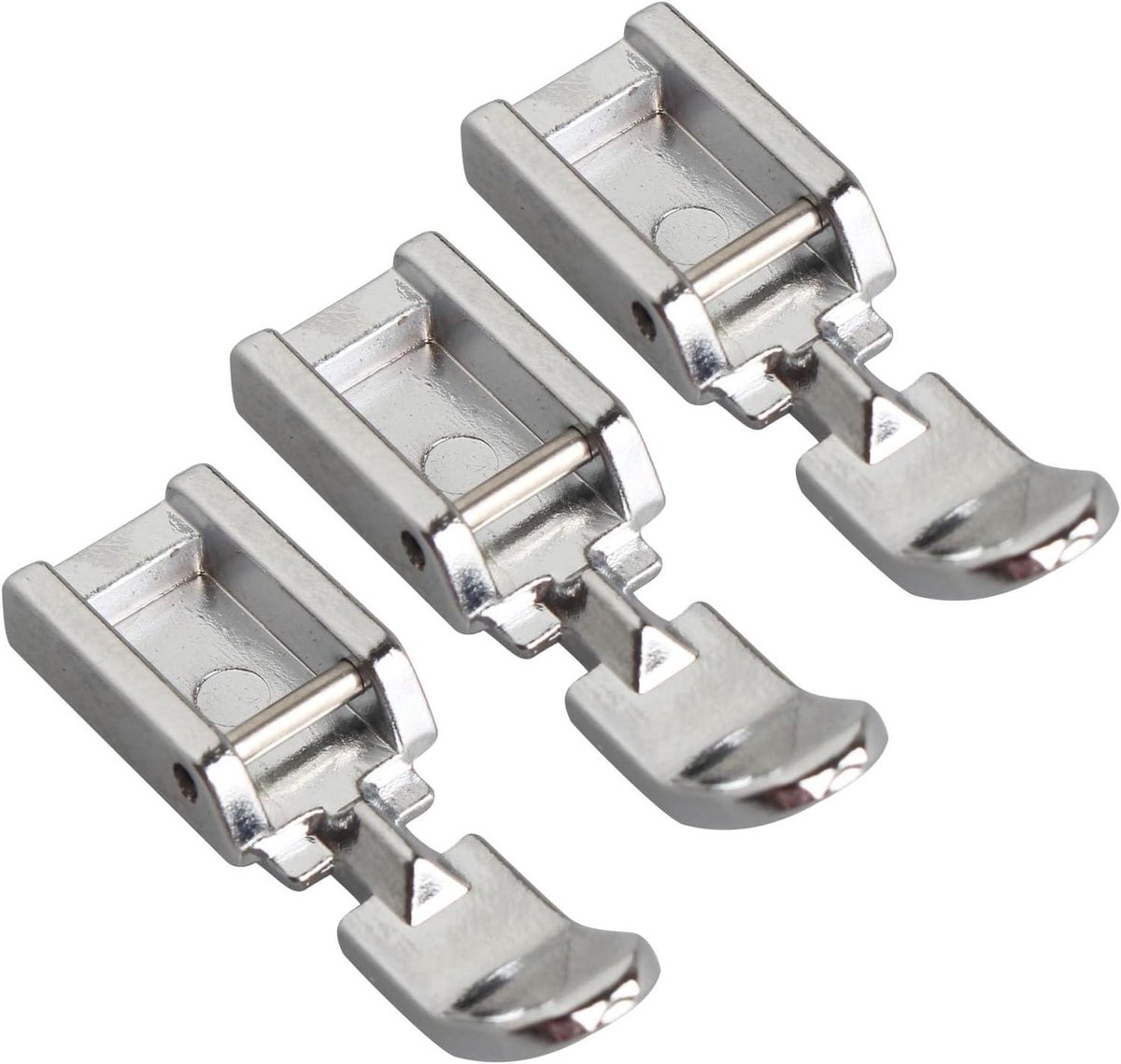 Ritsvoet Set - Naaimachine Accessoire - Ritssluitingen Naaien - Clip-on Ontwerp - 3 Stuks - Zilver