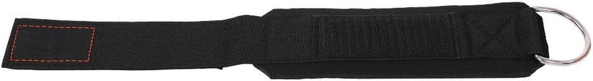 Enkelband voor machine - Gym band - Beentraining thuis - Verstelbare D-ring - 45x7.3cm - Zwart
