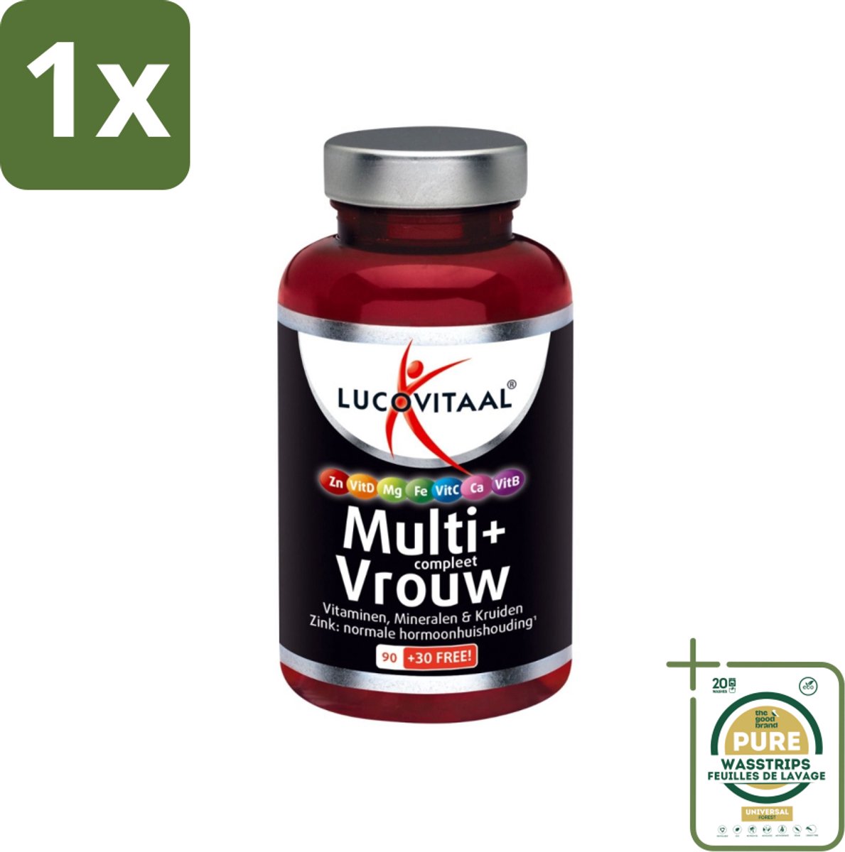 1 x Lucovitaal - Vitaminen - Multi + Compleet Vrouw - 120 Tabletten- Multivitamine Vrouw - Gezondheid Vrouw - Energie Vrouw - Vitaliteit Vrouw - Hormoonbalans
