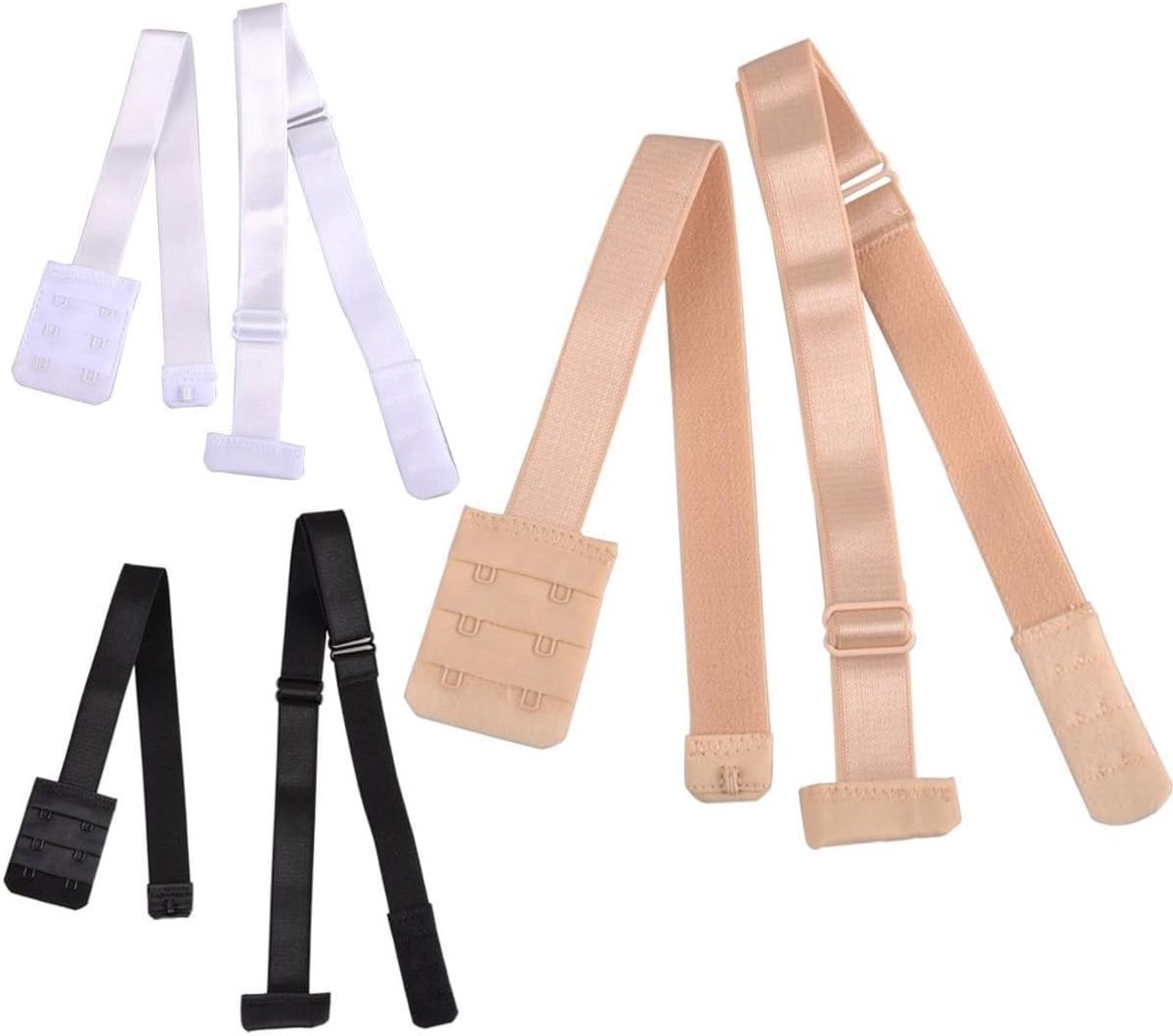 Verstelbare Low Back Bra Extenders, Set van 3 voor Rugloze Jurken, Trouwdresses en Racerback Tops