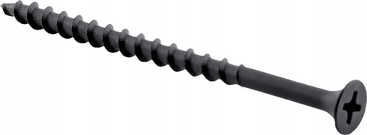 Zwarte Schroeven Gipsplaat Hout 4.8x160mm - 100 Stuks