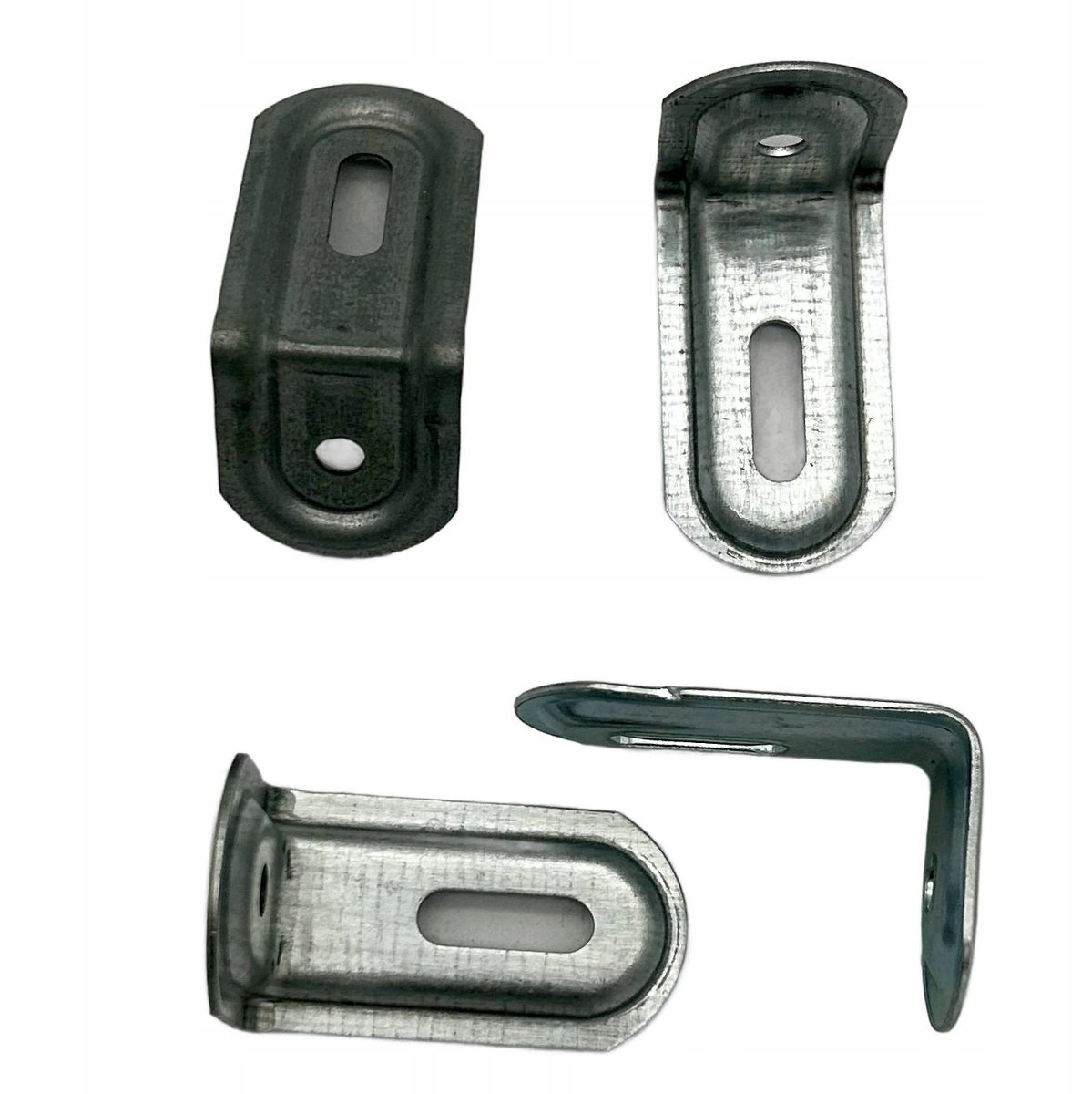 Set van 4 metalen meubelversterkers, 40x28x22mm, wit verzinkt