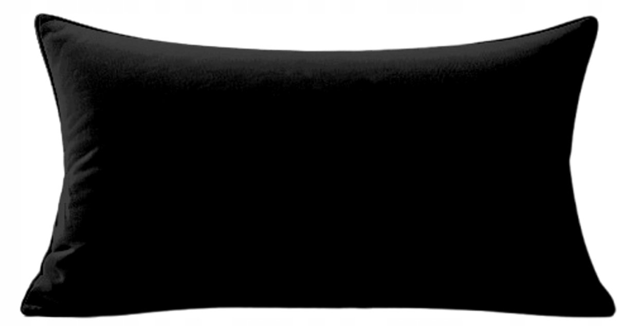 MMO-EURO Martyna Opiełka Decoratieve kussensloop 70x50 cm, zwart velours met rits