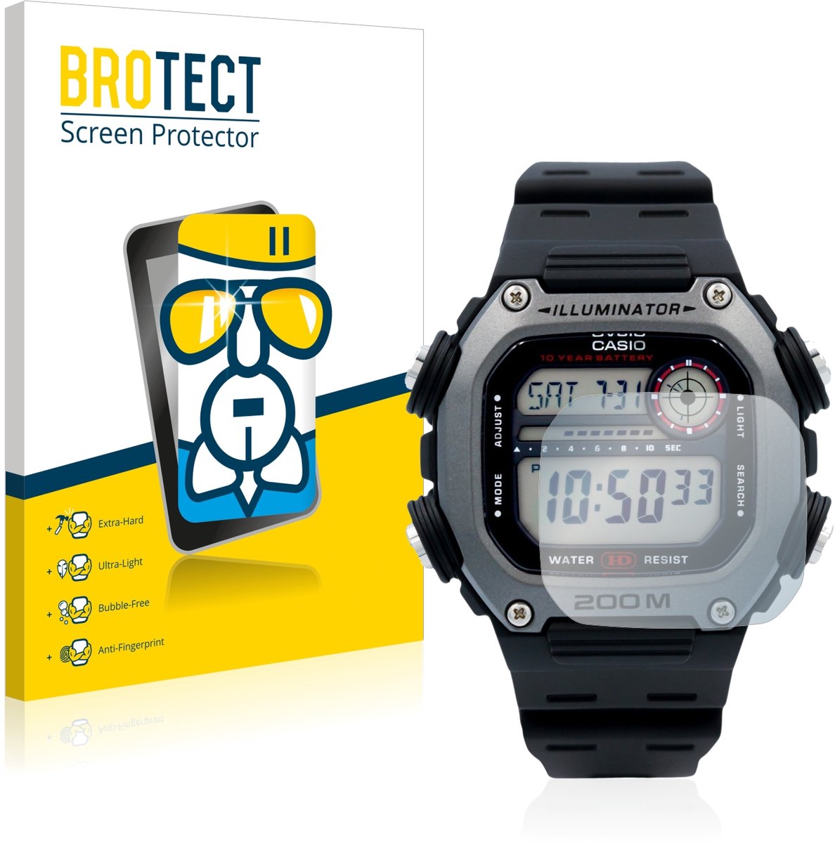 Screenprotector voor Casio DW-291H Beschermglas transparant