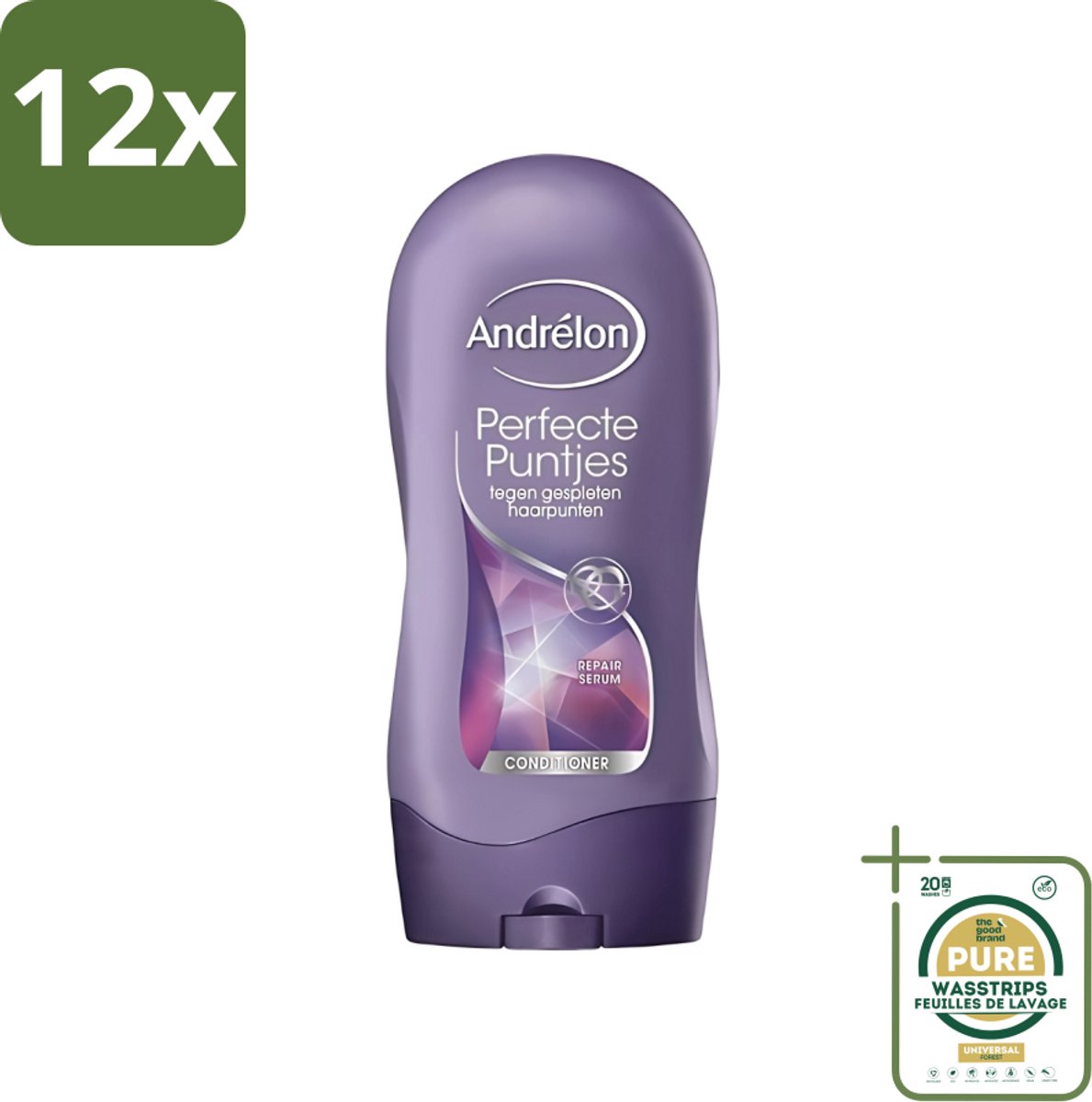 Andrélon - Perfecte Puntjes - Conditioner - Tegen Gespleten Haarpunten - 300 ml - Voordeelverpakking - 12 stuks - Haar kracht - Haar sterkte