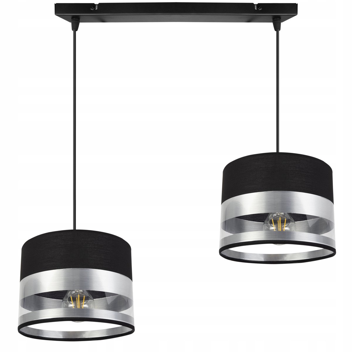 Hanglamp Kroonluchter Chroom Zwart/Zilver Loft Stijl