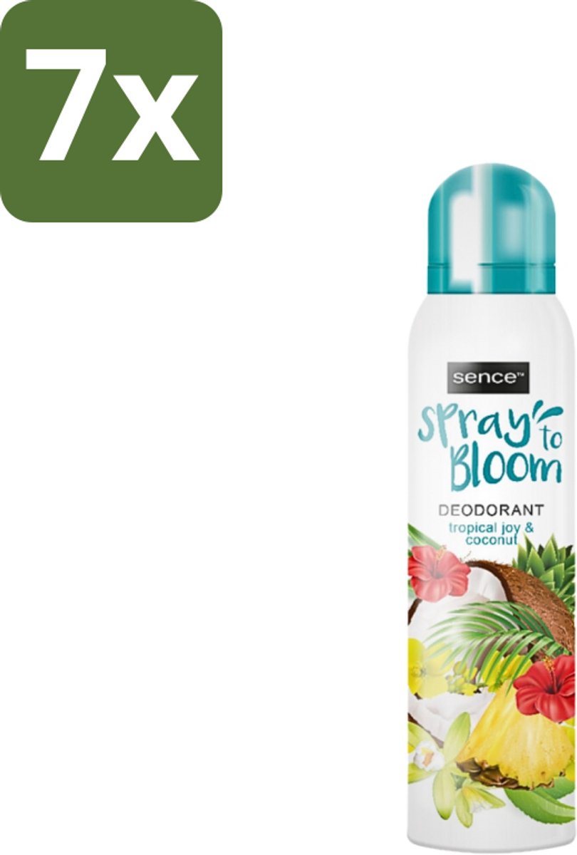 7 x Sence - Tropical Joy & Coconut - Deodorant - Exotisch - 150 ml - Tropisch - Kokos - Exotisch - Deodorant - Frisheid