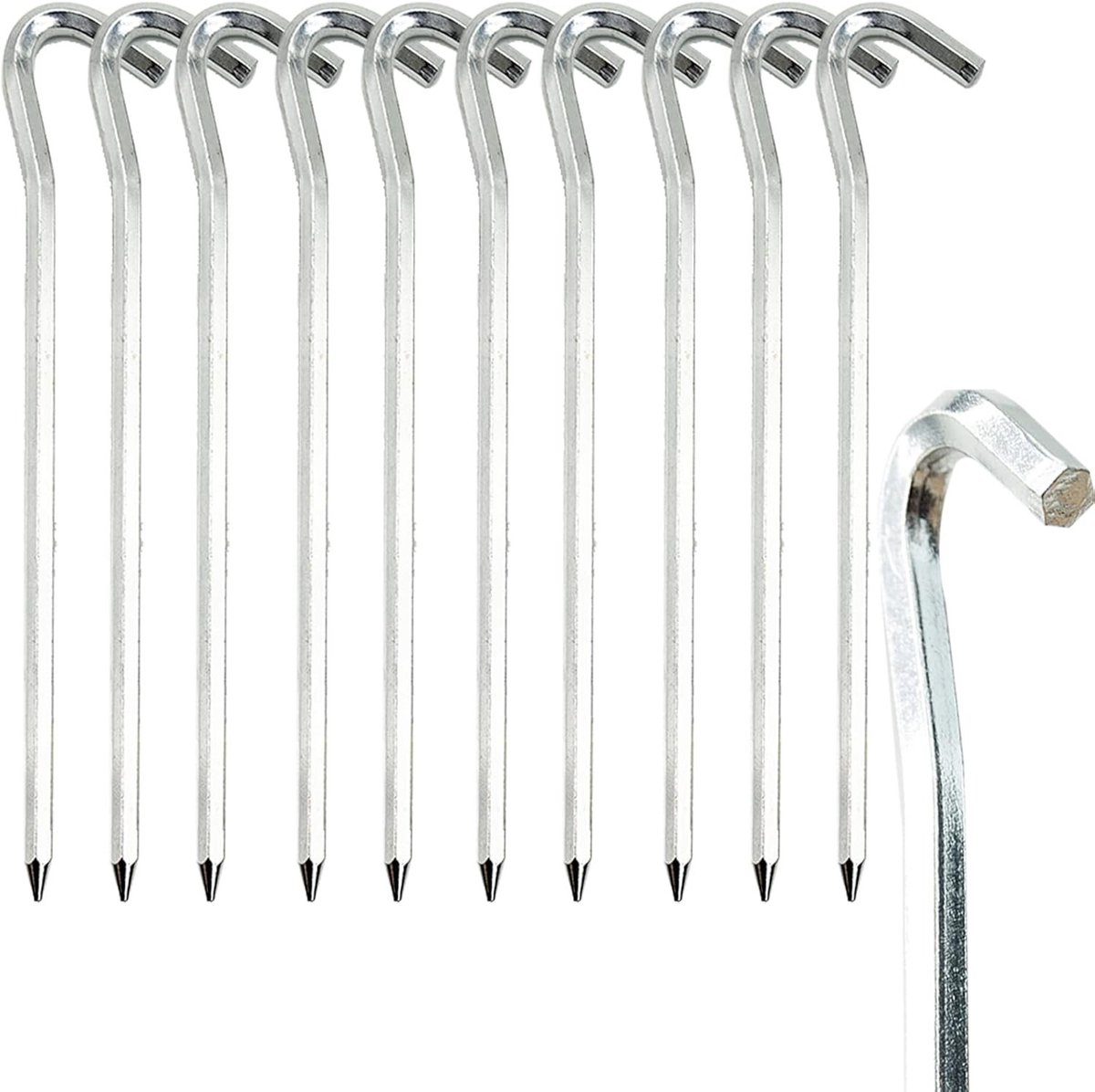 Tentharingen - Zilver - 18 cm - Ultralichte Aluminiumlegering - Voor Outdoor Activiteiten