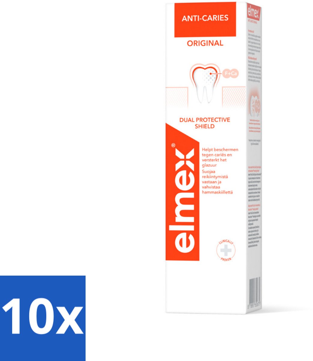 Elmex Tandpasta Anti-Cariës Original 75 ml - Bulkverpakking - 10 stuks