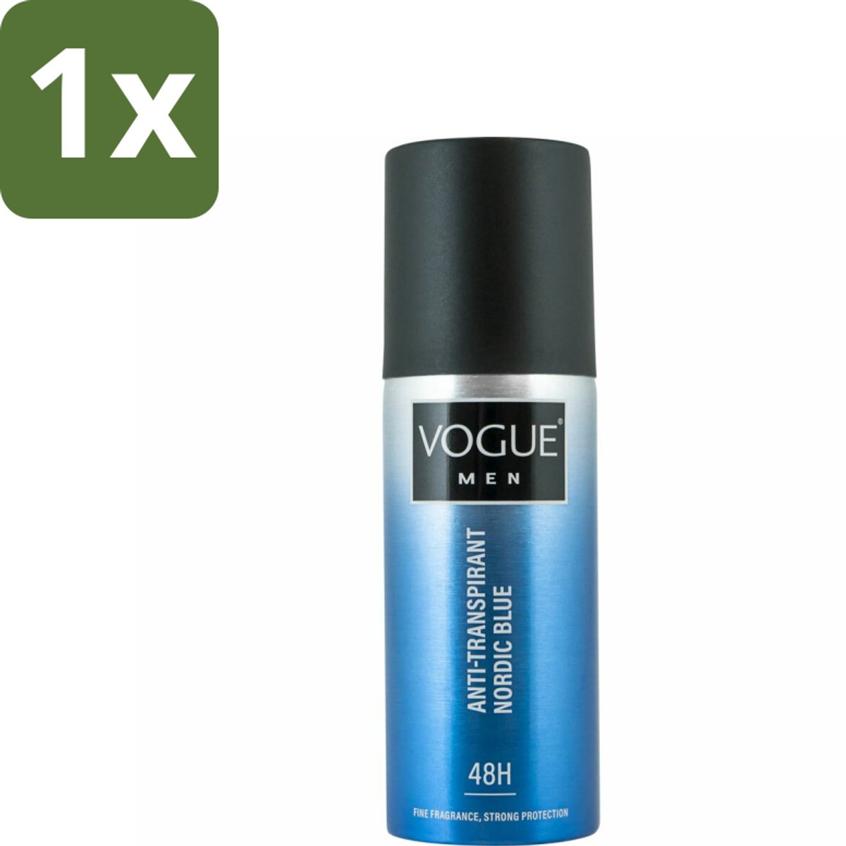 1 x Vogue Anti-Transpirant Nordic Blue 150 ml - Anti-transpirant - Deodorant - Zweet - Geur - Mannelijk