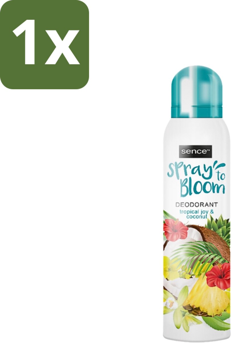 1 x Sence - Tropical Joy & Coconut - Deodorant - Exotisch - 150 ml - Tropisch - Kokos - Exotisch - Deodorant - Frisheid
