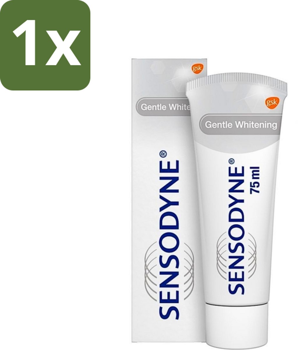 1 x Sensodyne - Tandpasta - Gentle Whitening - Voor Gevoelige Tanden - 75 ml - Gevoelige Tanden - Tandpasta - Witte Tanden - Tandglazuur - Verkleuringen