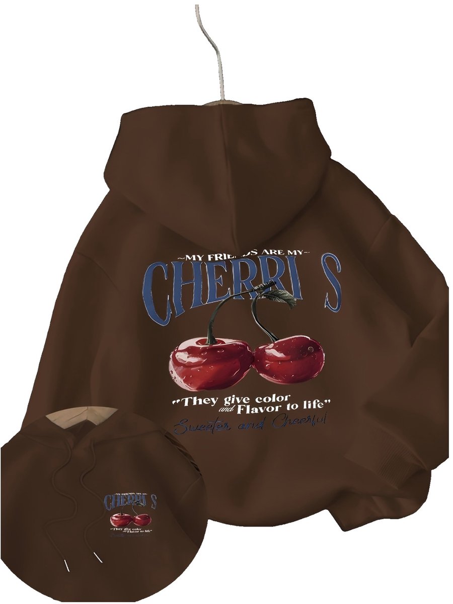 Currero Hoodie Dames Warme Hoodie Met Capuchon Comfortabele Sweater Casual Trui Pullover Damestrui Donkerbruin