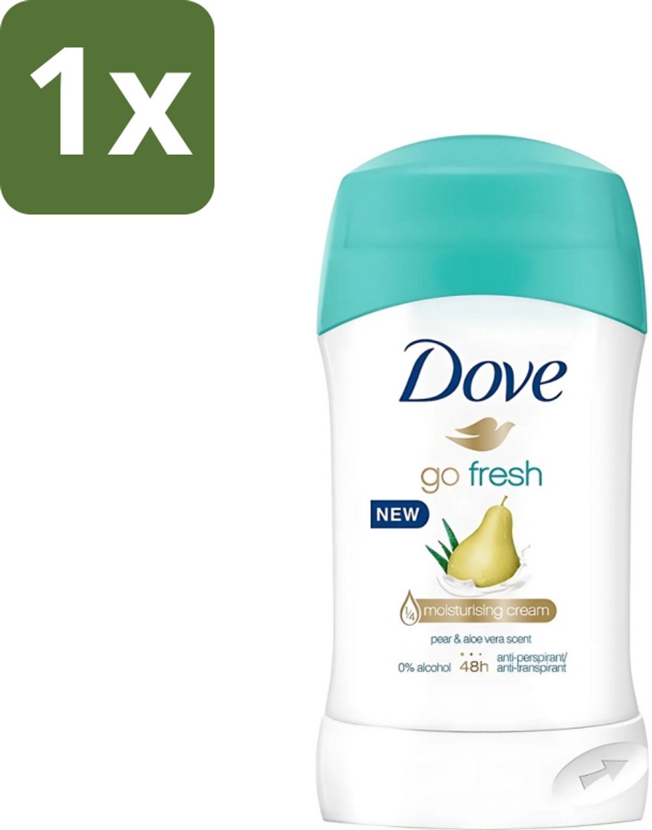 1 x Dove - Deodorant - Stick Go Fresh Pear & Aloe Vera - Frisse geur en bescherming - 40 ml - Dove Go Fresh - Deodorant Stick - Peer En Aloë Vera - Frisse Geur - Bescherming Tegen Zweet