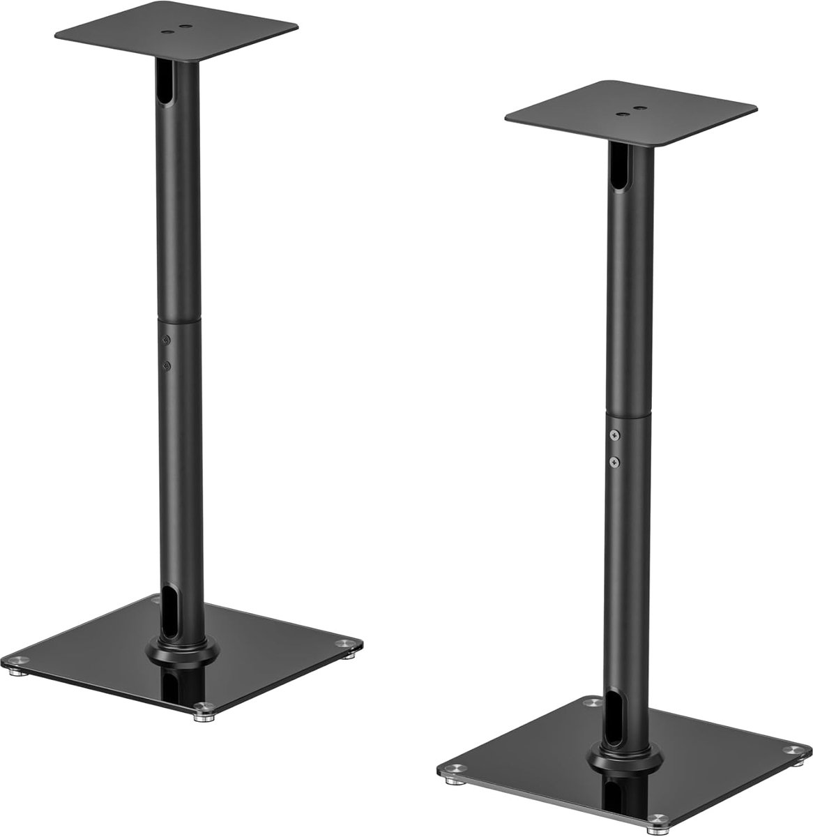 Luidsprekerstandaard Paar - Box Standaarden - Surround Geluid - Verborgen Kabelgeleiding - 765 cm Hoog - Zwart